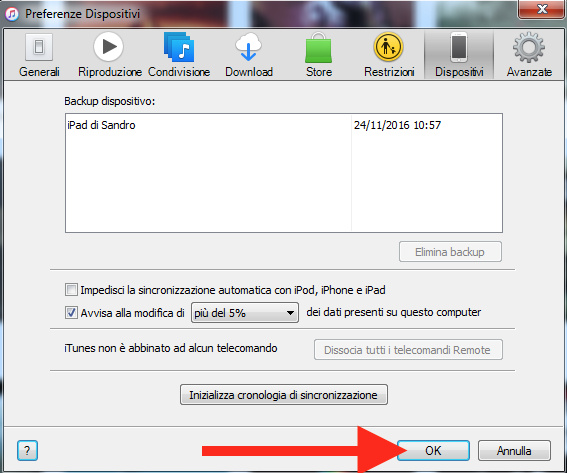 Come eliminare i backup iTunes di iPhone e iPad