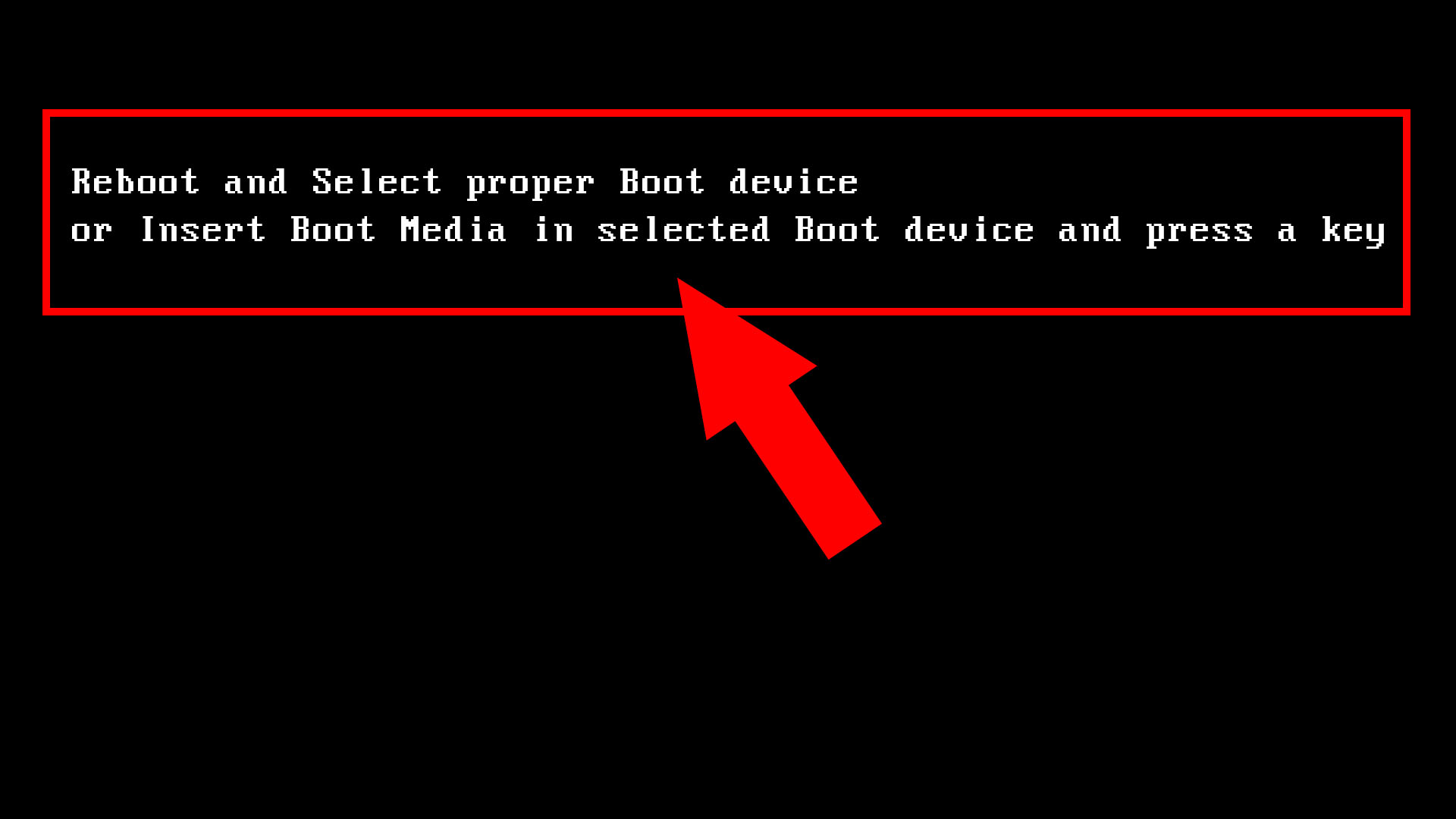risolvere-Reboot-and-Select-proper-Boot-device