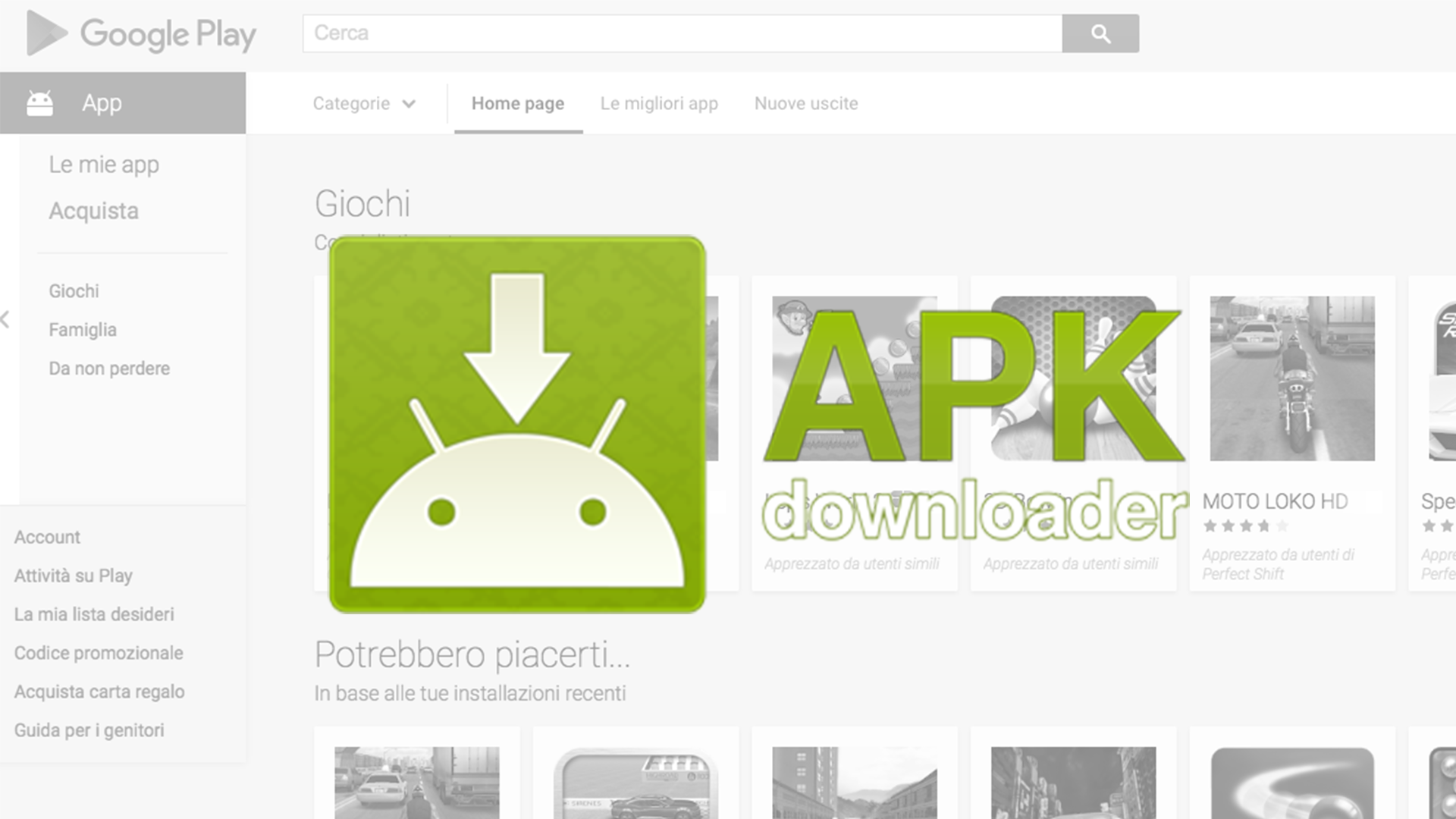 Come scaricare file APK senza accedere a Google Play