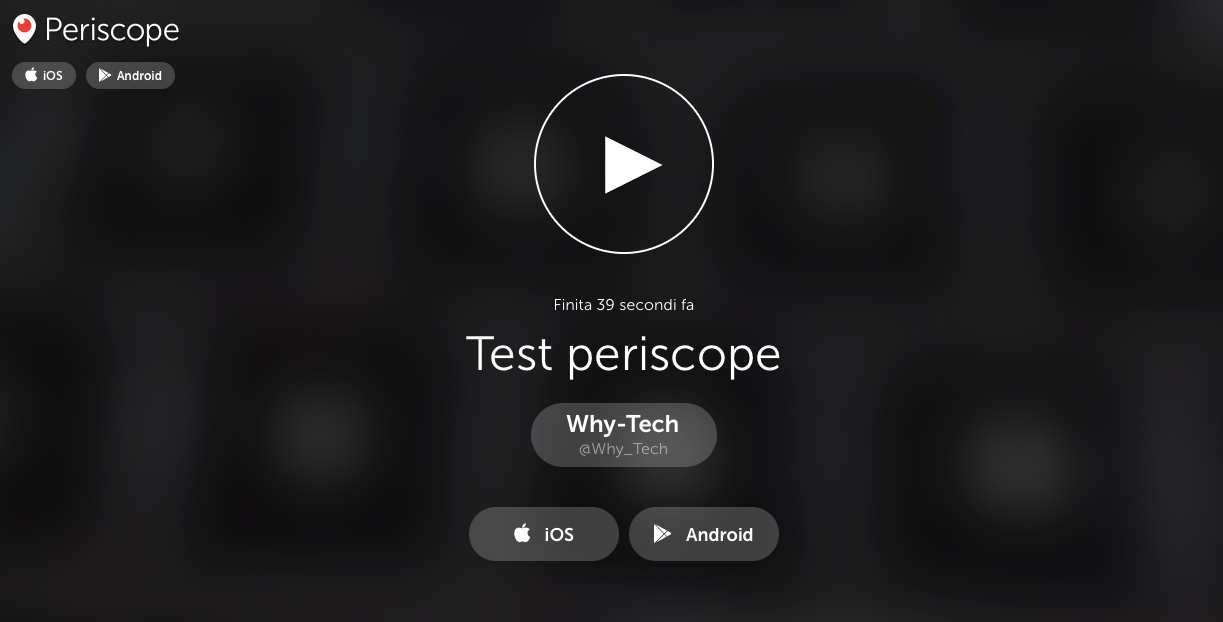 Come rivedere i video di Periscope.