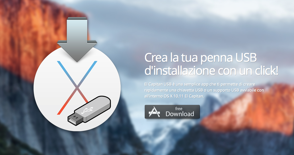 Scaricare e installare da zero OS X El Capitan utilizzando una penna USB avviabile