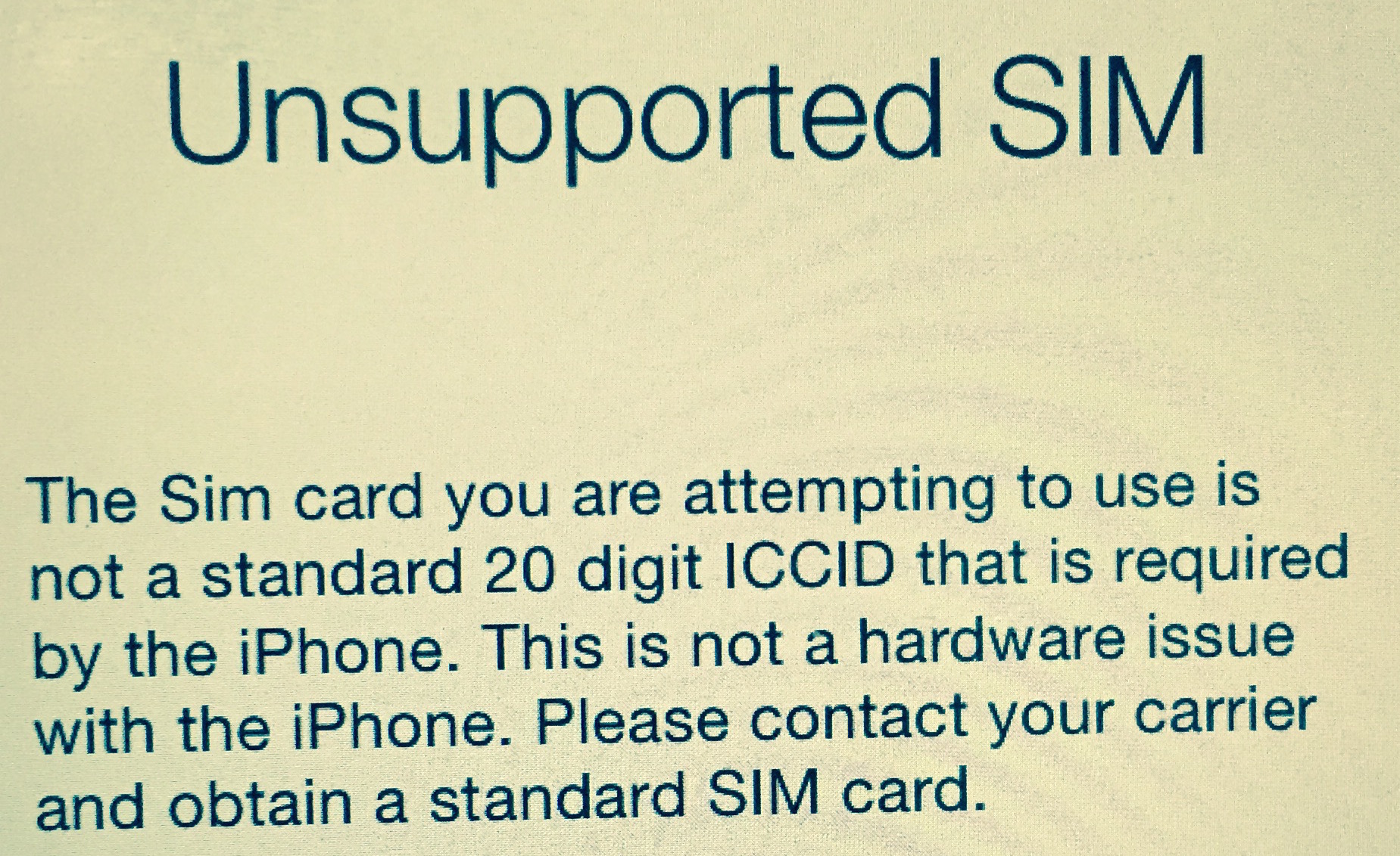 iPhone, come risolvere il problema Unsupported SIM